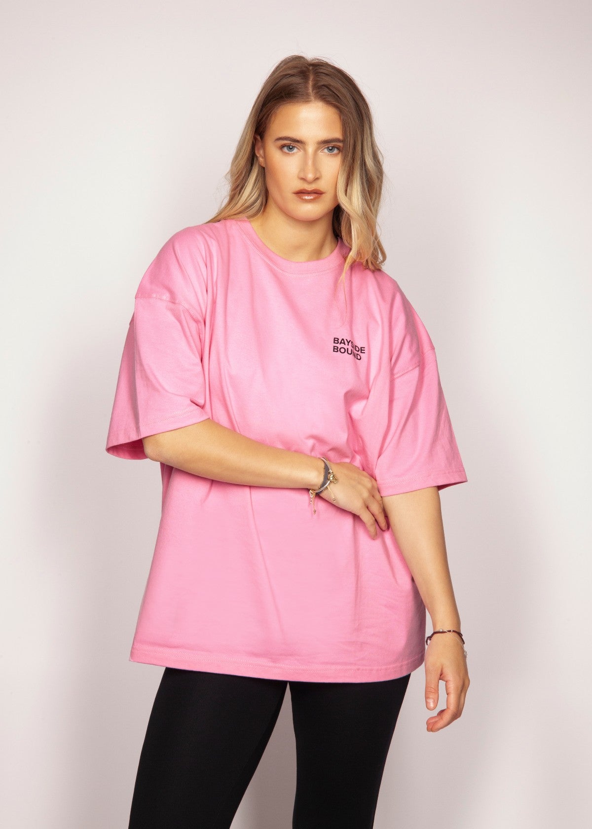 THE PILATES BOUND© OVERSIZE TEE PINK