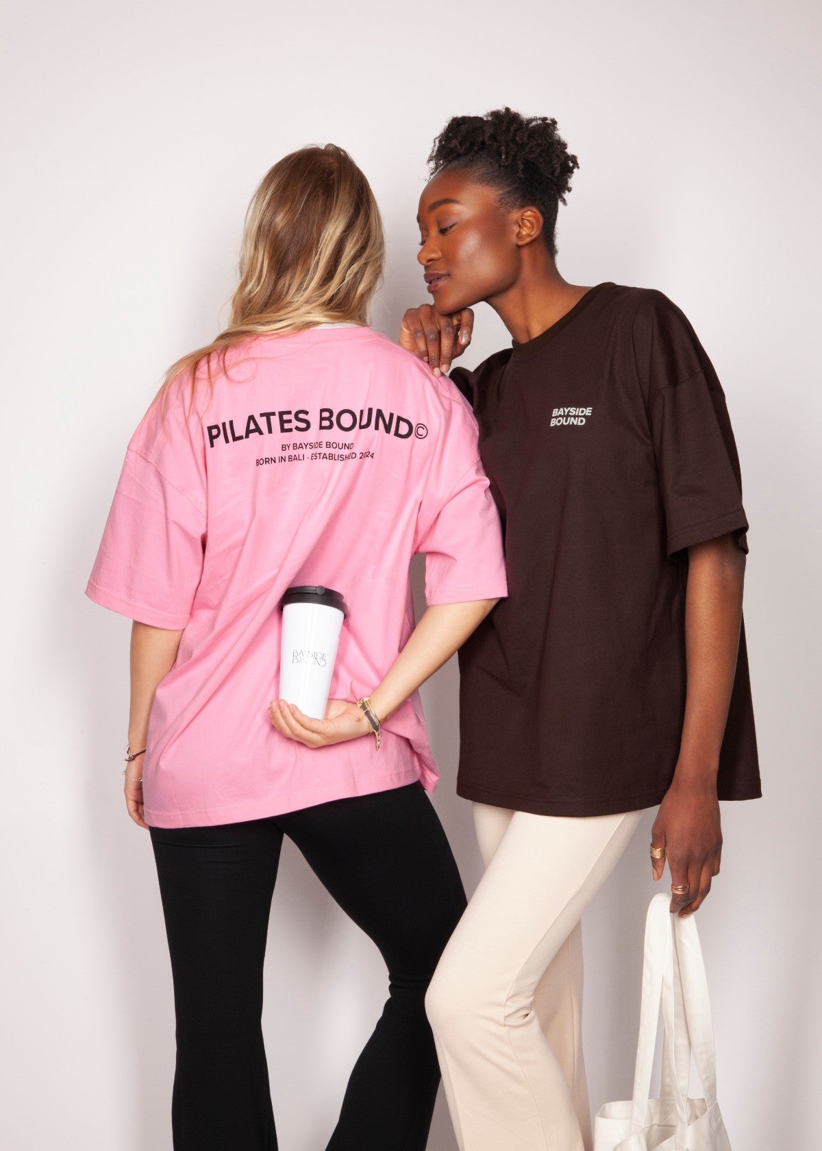 THE PILATES BOUND© OVERSIZE TEE PINK