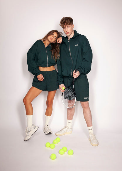 THE ATHLETIC BOUND CROPPED ZIPPER HOODIE